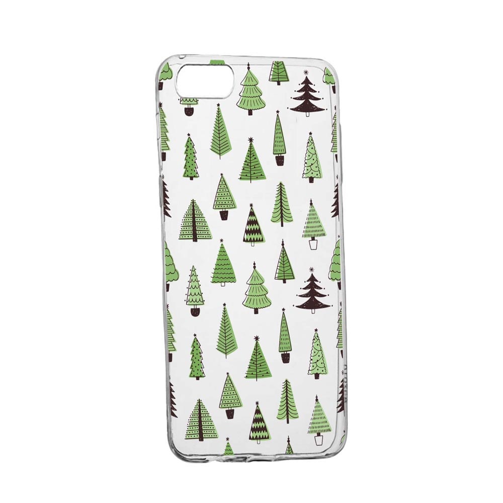 Husa Silicon Compatibila Cu Apple iPhone 6 Plus / 6S Plus, Christmas Tree Shapes, rezistenta la uzura, anti-alunecare, 872