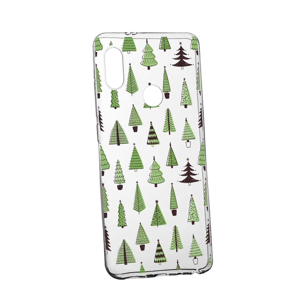Husa Silicon Compatibila Cu Huawei P20 Lite, Christmas Tree Shapes, rezistenta la uzura, anti-alunecare, 872