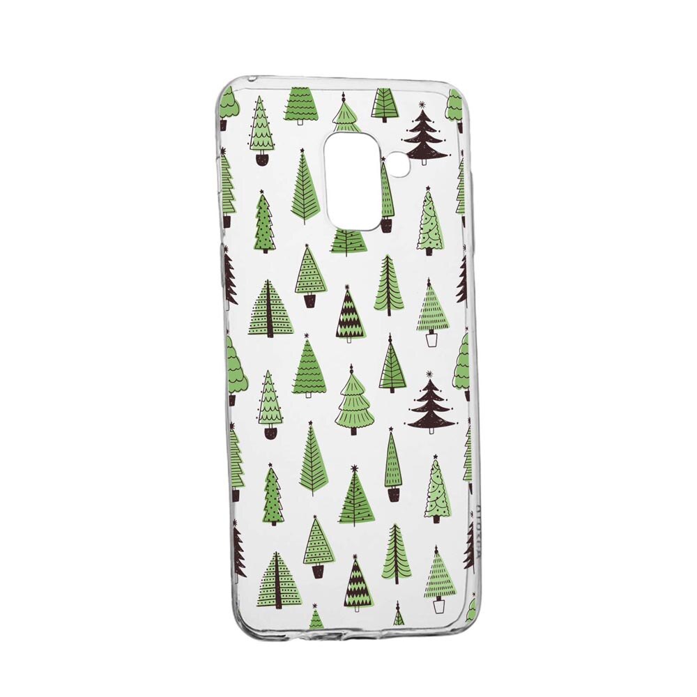 Husa Silicon Compatibila Cu Samsung Galaxy A8 2018 / A5 2018, Christmas Tree Shapes, rezistenta la uzura, anti-alunecare, 872