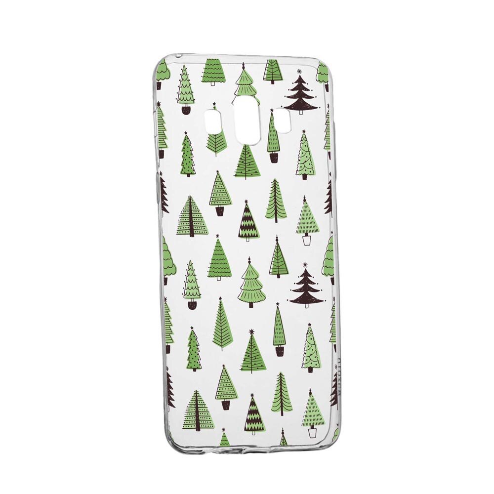 Husa Silicon Compatibila Cu Samsung Galaxy J6 Plus 2018, Christmas Tree Shapes, rezistenta la uzura, anti-alunecare, 872