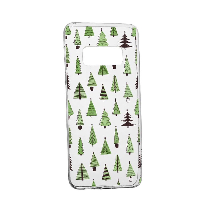 Husa Silicon Compatibila Cu Samsung Galaxy Note 9, Christmas Tree Shapes, rezistenta la uzura, anti-alunecare, 872