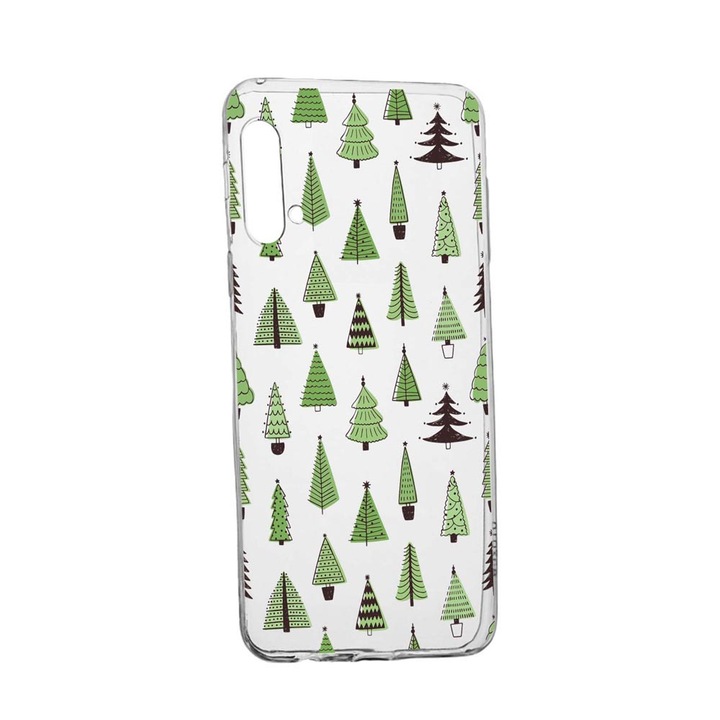 Szilikon tok Huawei Honor 20 Pro készülékkel kompatibilis, karácsonyfa formák, kopásálló, csúszásgátló, 872