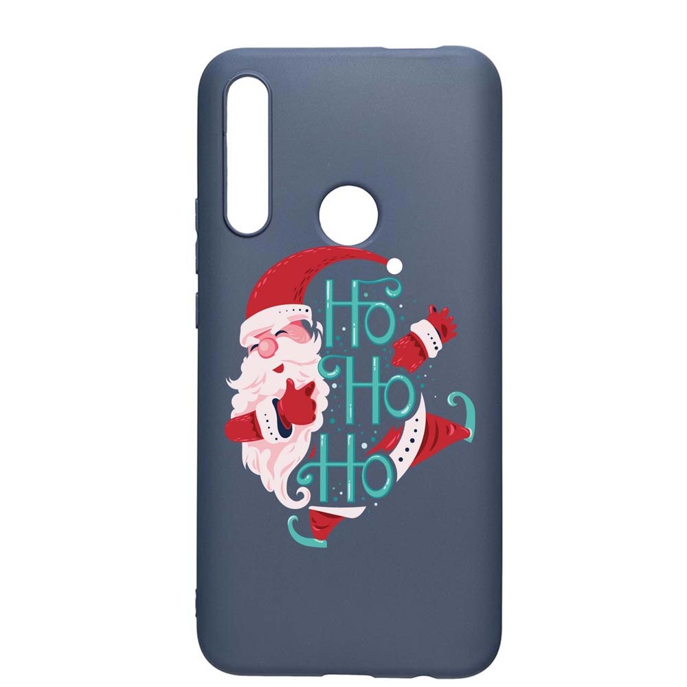 Husa Silicon Compatibila Cu Huawei P Smart Z, HoHoHo Santa Claus, rezistenta la uzura, anti-alunecare, AlaskanBlue, AB869