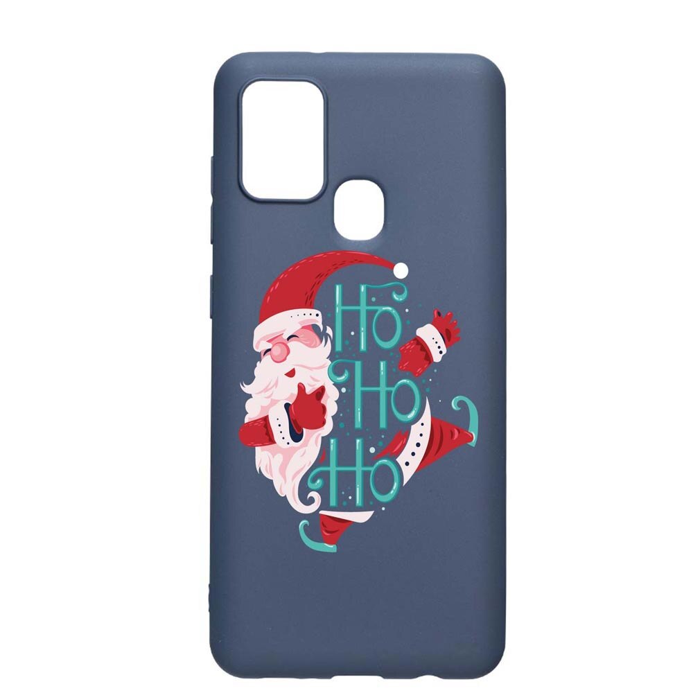 Husa Silicon Compatibila Cu Samsung Galaxy A21s, HoHoHo Santa Claus, rezistenta la uzura, anti-alunecare, AlaskanBlue, AB869