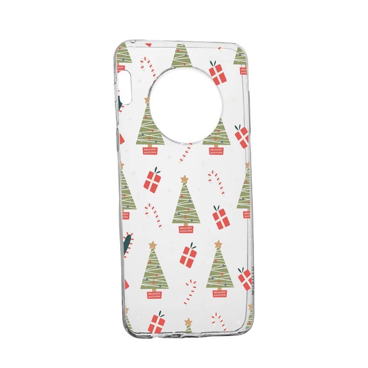 Капак, съвместим с Huawei Mate 30 Pro, коледен модел, устойчивост на износване, противоплъзгащ се, 873