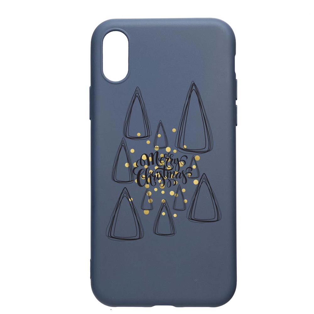 Husa Silicon Compatibila Cu Apple iPhone XR, Minimalist Merry Christmas, rezistenta la uzura, anti-alunecare, AlaskanBlue, AB870