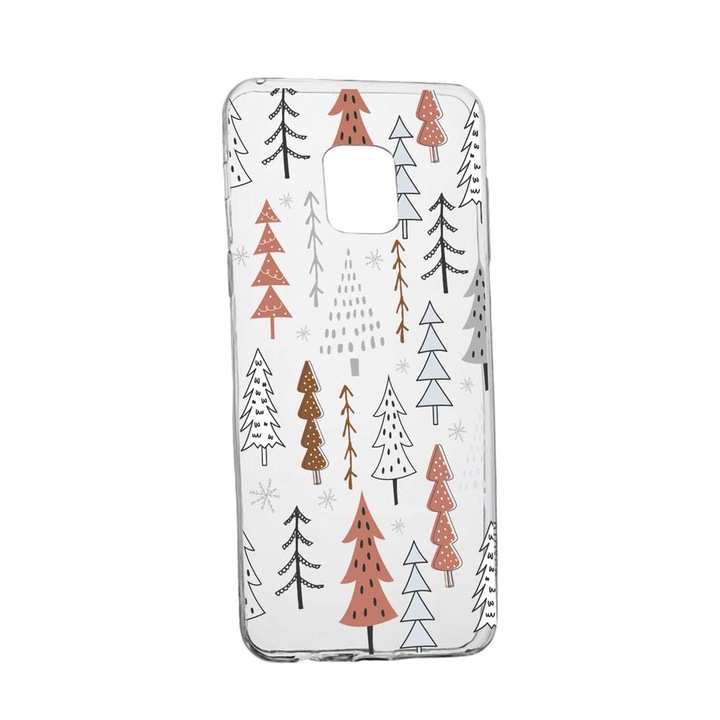 Szilikon tok Xiaomi Poco X3 (NFC) / Poco X3 kompatibilis, Kézzel rajzolt karácsonyfa, kopásálló, csúszásgátló, 875