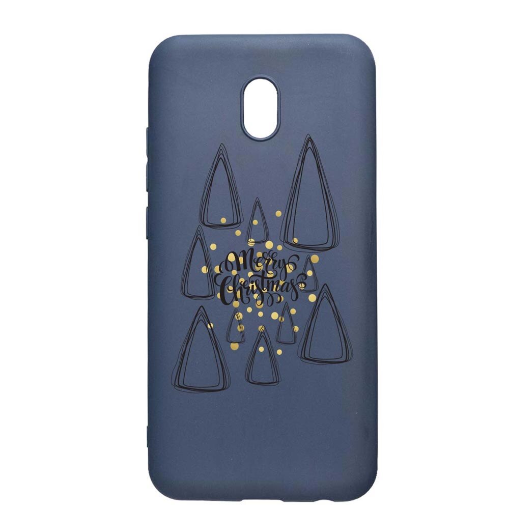 Husa Silicon Compatibila Cu Xiaomi Redmi 8A, Minimalist Merry Christmas, rezistenta la uzura, anti-alunecare, AlaskanBlue, AB870