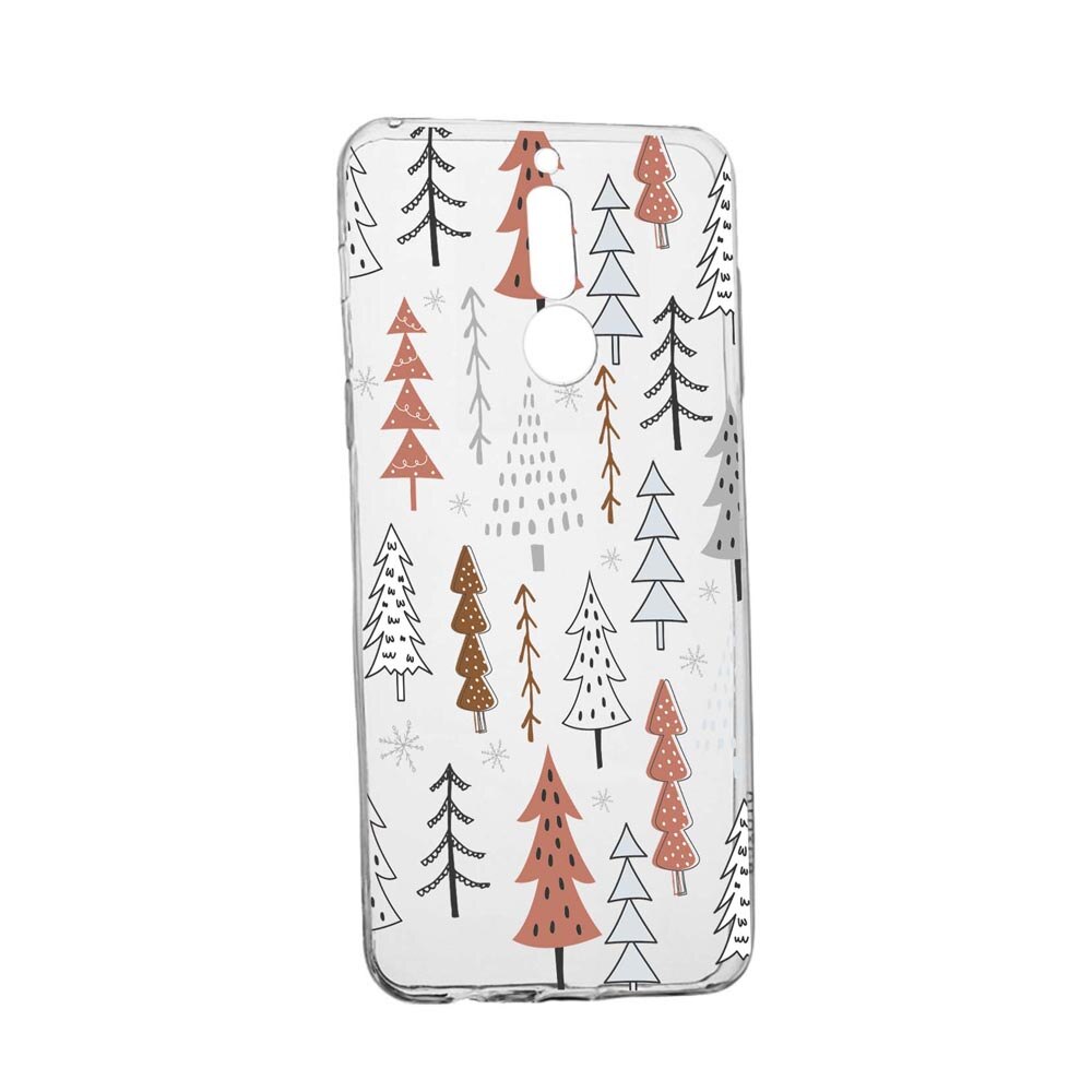 Husa Silicon Compatibila Cu OnePlus 7, Hand Drawn Christmas Tree, rezistenta la uzura, anti-alunecare, 875