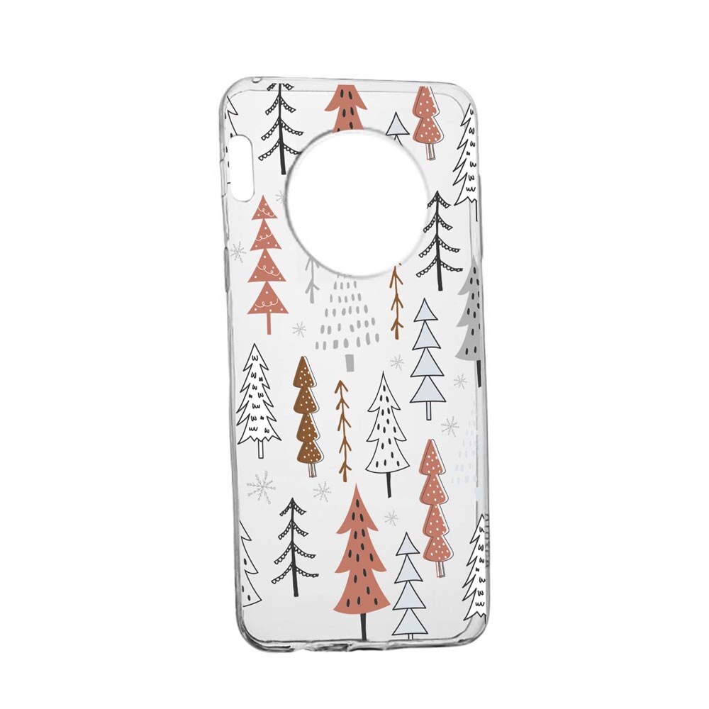 Husa Silicon Compatibila Cu Huawei Mate 30 Pro, Hand Drawn Christmas Tree, rezistenta la uzura, anti-alunecare, 875