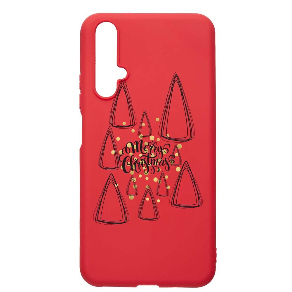 Husa Silicon Compatibila Cu Huawei Nova 5T, Minimalist Merry Christmas, rezistenta la uzura, anti-alunecare, Red, R870