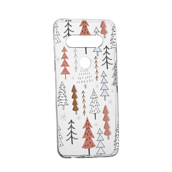 Husa Silicon Compatibila Cu LG K50 / Q60, Hand Drawn Christmas Tree, rezistenta la uzura, anti-alunecare, 875 Husa Silicon Compatibila Cu LG K50 / Q60, Hand Drawn Christmas Tree, rezistenta la uzura, anti-alunecare, 875
