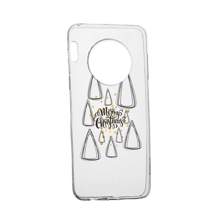 Силиконов калъф, съвместим с Huawei Mate 30 Pro, минималистичен Весела Коледа, износоустойчив, противоплъзгащ се, 870