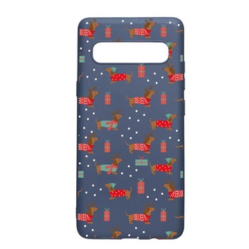 Husa Silicon Compatibila Cu Samsung Galaxy S10 5G, Dachshund Christmas, rezistenta la uzura, anti-alunecare, AlaskanBlue, AB871 Husa Silicon Compatibila Cu Samsung Galaxy S10 5G, Dachshund Christmas, rezistenta la uzura, anti-alunecare, AlaskanBlue, AB871