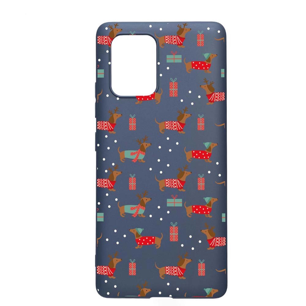 Husa Silicon Compatibila Cu Samsung Galaxy S10 Lite / A91, Dachshund Christmas, rezistenta la uzura, anti-alunecare, AlaskanBlue, AB871