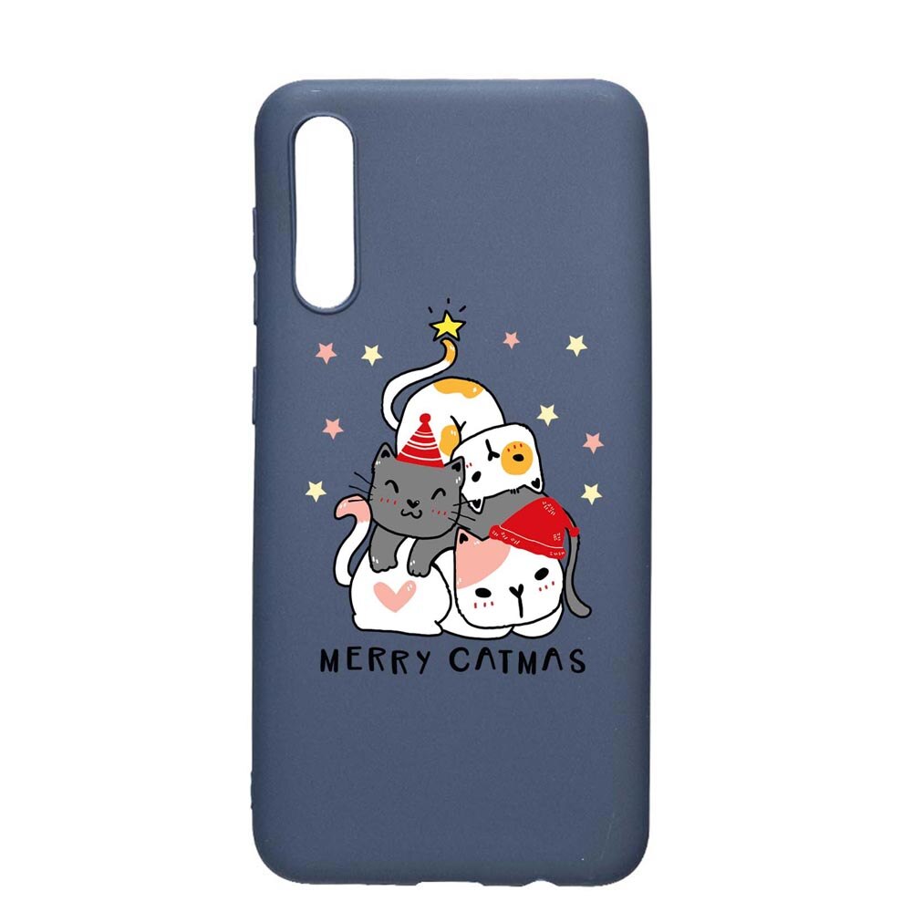 Husa Silicon Compatibila Cu Xiaomi Redmi 9A, Merry Catmas, rezistenta la uzura, anti-alunecare, AlaskanBlue, AB878