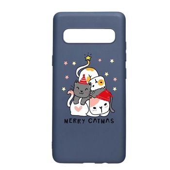 Husa Silicon Compatibila Cu Samsung Galaxy S10 5G, Merry Catmas, rezistenta la uzura, anti-alunecare, AlaskanBlue, AB878 Husa Silicon Compatibila Cu Samsung Galaxy S10 5G, Merry Catmas, rezistenta la uzura, anti-alunecare, AlaskanBlue, AB878