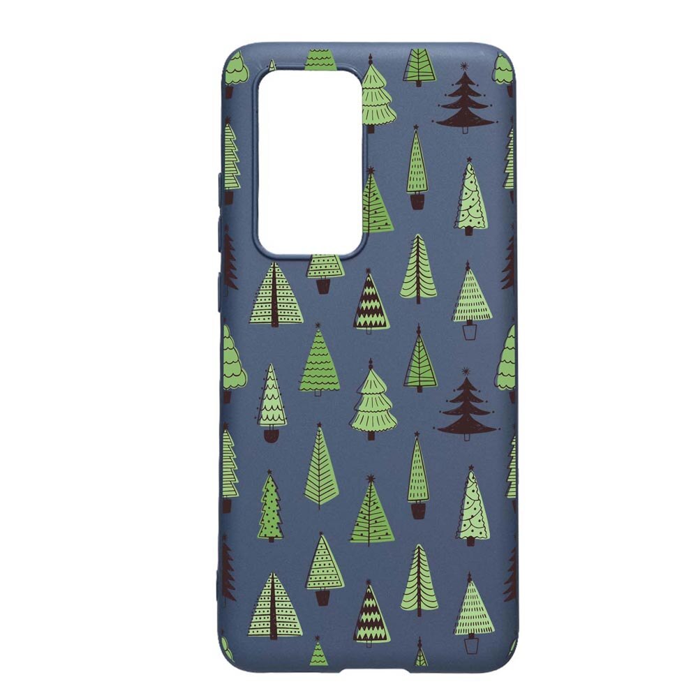 Husa Silicon Compatibila Cu Samsung Galaxy M02s, Christmas Tree Shapes, rezistenta la uzura, anti-alunecare, AlaskanBlue, AB872