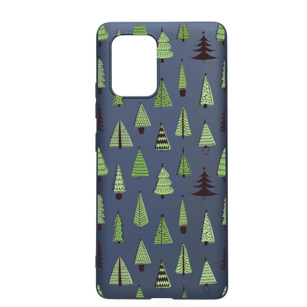 Husa Silicon Compatibila Cu Samsung Galaxy A71, Christmas Tree Shapes, rezistenta la uzura, anti-alunecare, AlaskanBlue, AB872