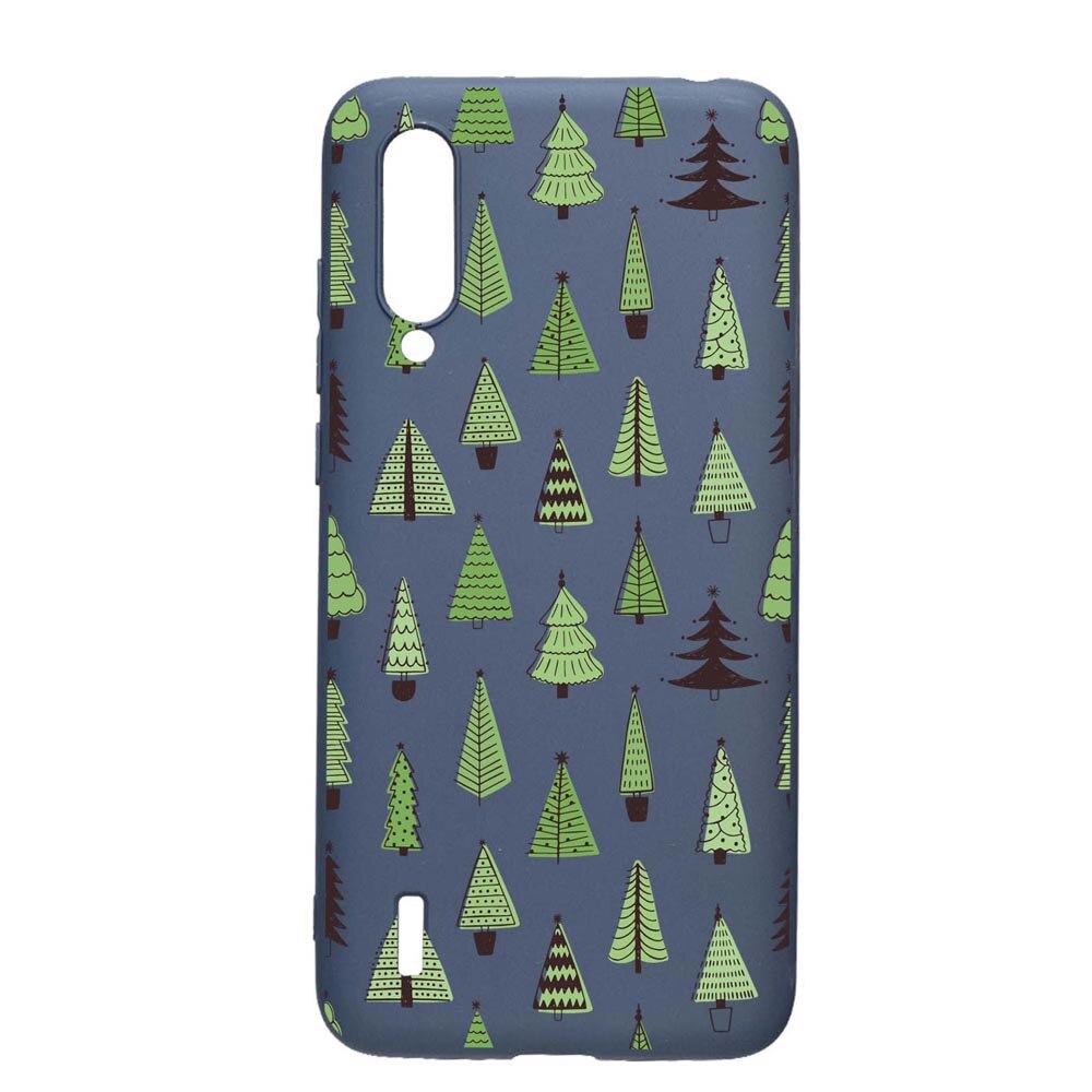 Husa Silicon Compatibila Cu Xiaomi Mi A3 Lite, Christmas Tree Shapes, rezistenta la uzura, anti-alunecare, AlaskanBlue, AB872
