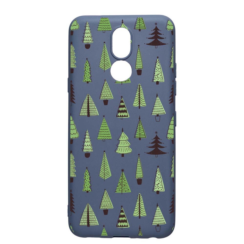 Husa Silicon Compatibila Cu Xiaomi LG K40, Christmas Tree Shapes, rezistenta la uzura, anti-alunecare, AlaskanBlue, AB872