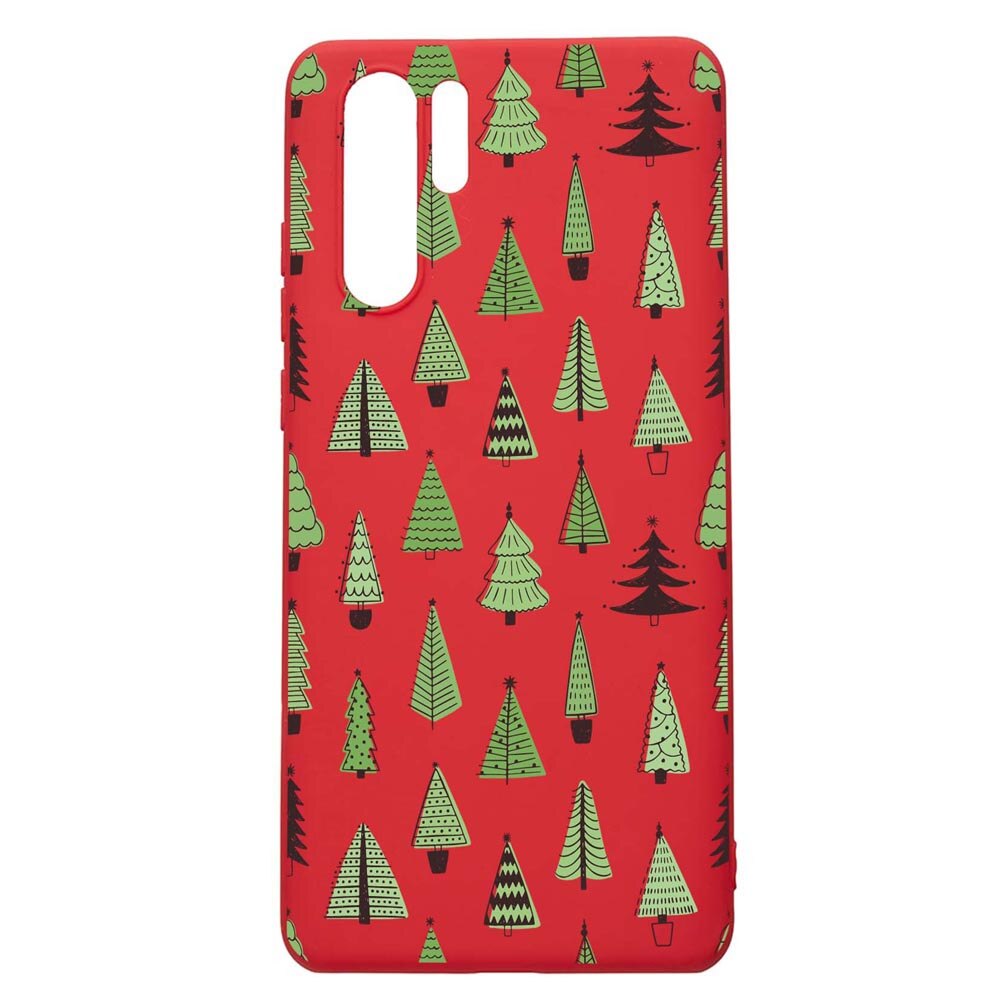 Husa Silicon Compatibila Cu Huawei P30 Pro, Christmas Tree Shapes, rezistenta la uzura, anti-alunecare, Red, R872