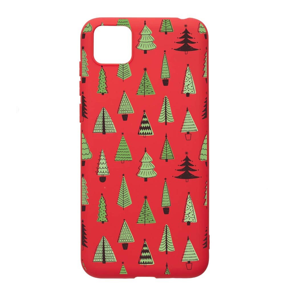 Husa Silicon Compatibila Cu Huawei Y5p, Christmas Tree Shapes, rezistenta la uzura, anti-alunecare, Red, R872