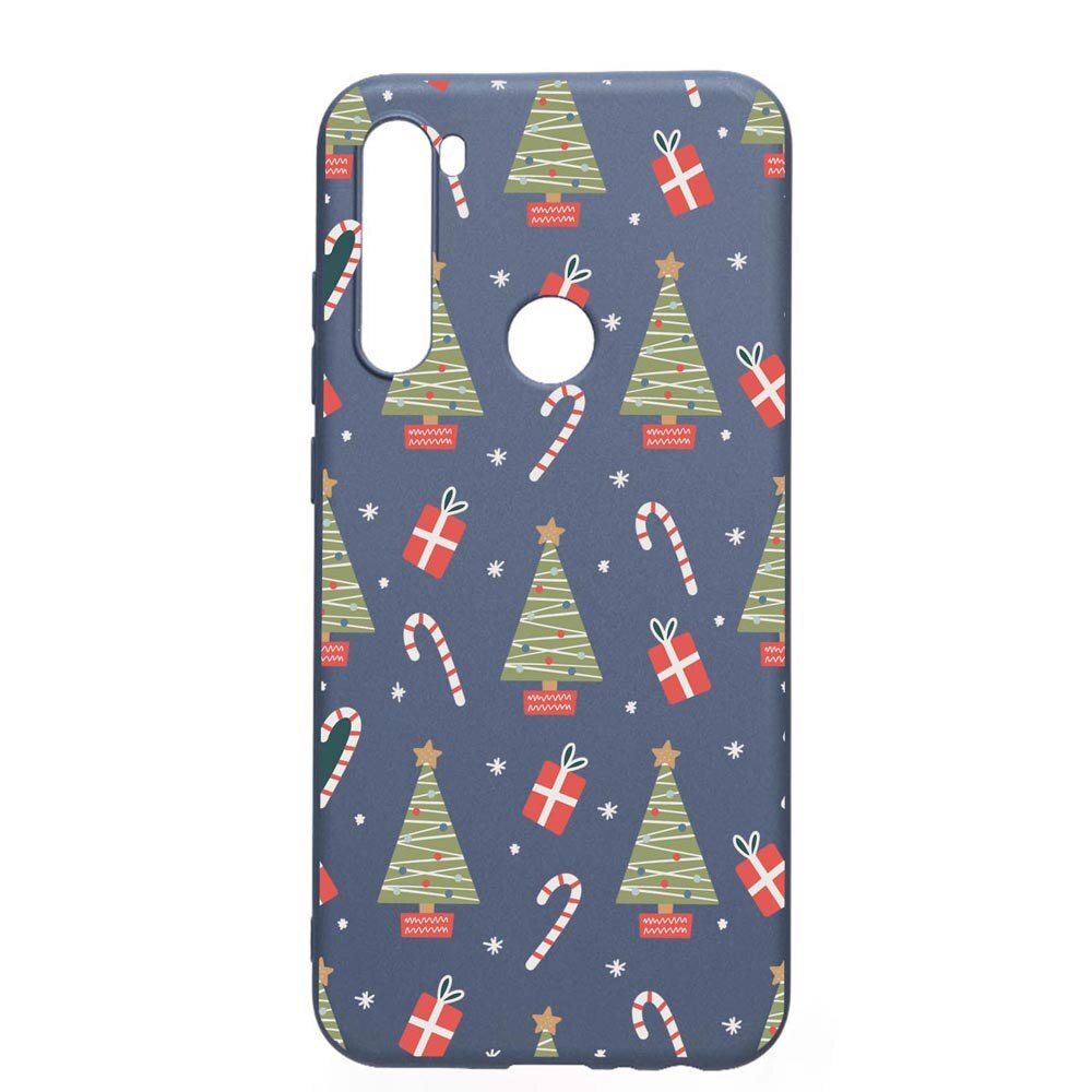 Husa Silicon Compatibila Cu Xiaomi Redmi Note 8, Christmas Pattern, rezistenta la uzura, anti-alunecare, AlaskanBlue, AB873