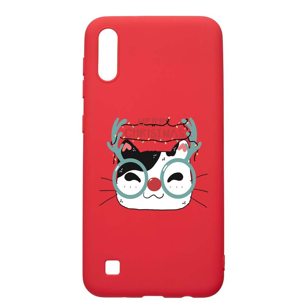 Husa Silicon Compatibila Cu Samsung Galaxy A10, I Want To Be Rudolph, rezistenta la uzura, anti-alunecare, Red, R877