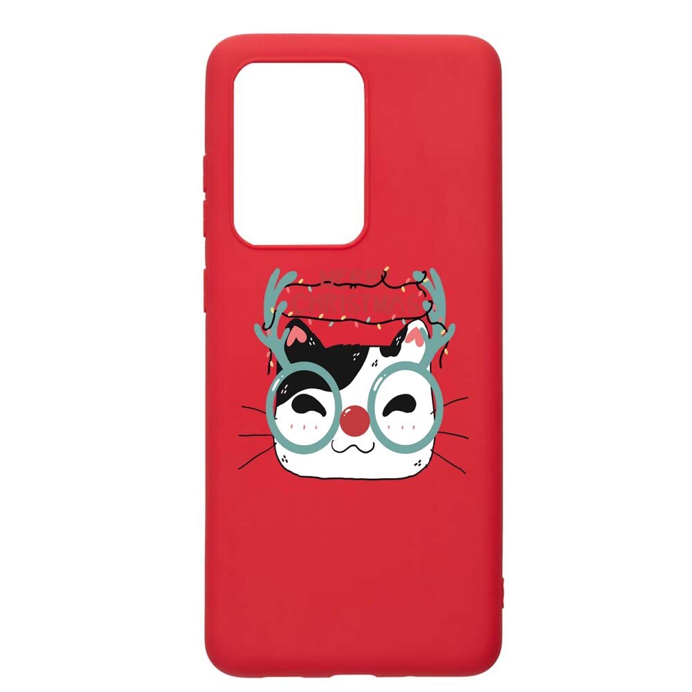 Husa Silicon Compatibila Cu Samsung Galaxy S20 Ultra, I Want To Be Rudolph, rezistenta la uzura, anti-alunecare, Red, R877