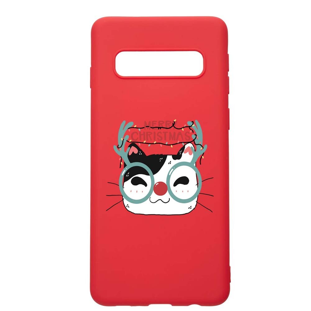 Husa Silicon Compatibila Cu Samsung Galaxy S10, I Want To Be Rudolph, rezistenta la uzura, anti-alunecare, Red, R877