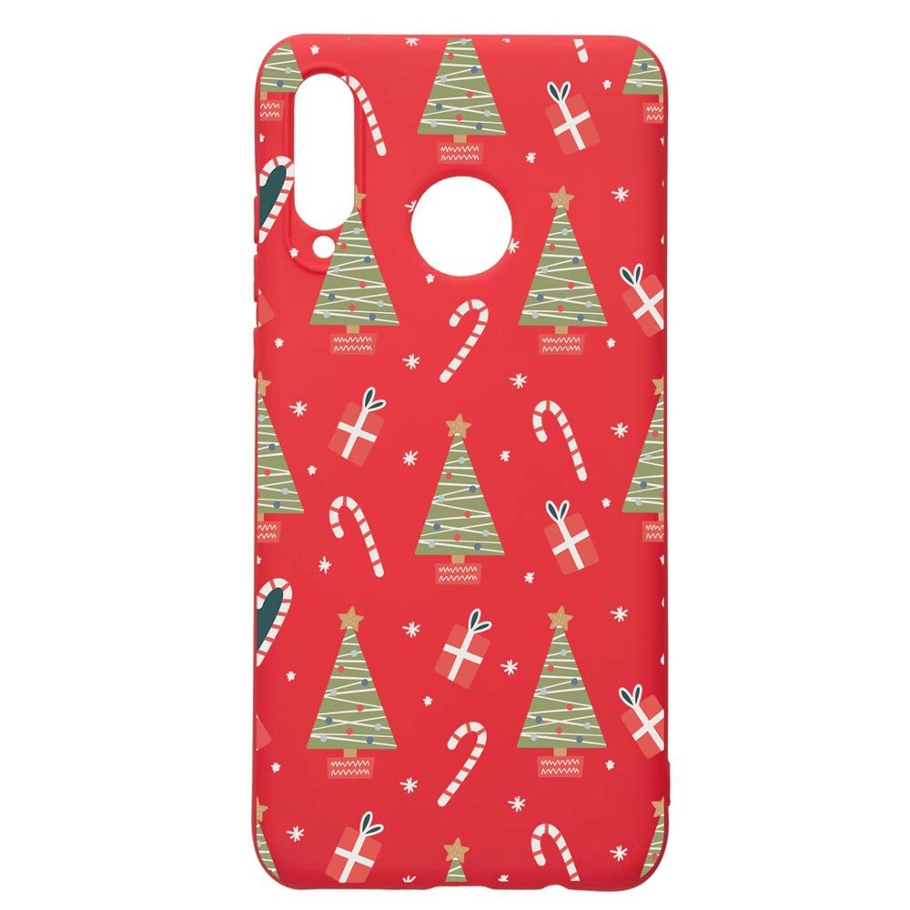 Husa Silicon Compatibila Cu Huawei P30 Lite, Christmas Pattern, rezistenta la uzura, anti-alunecare, Red, R873