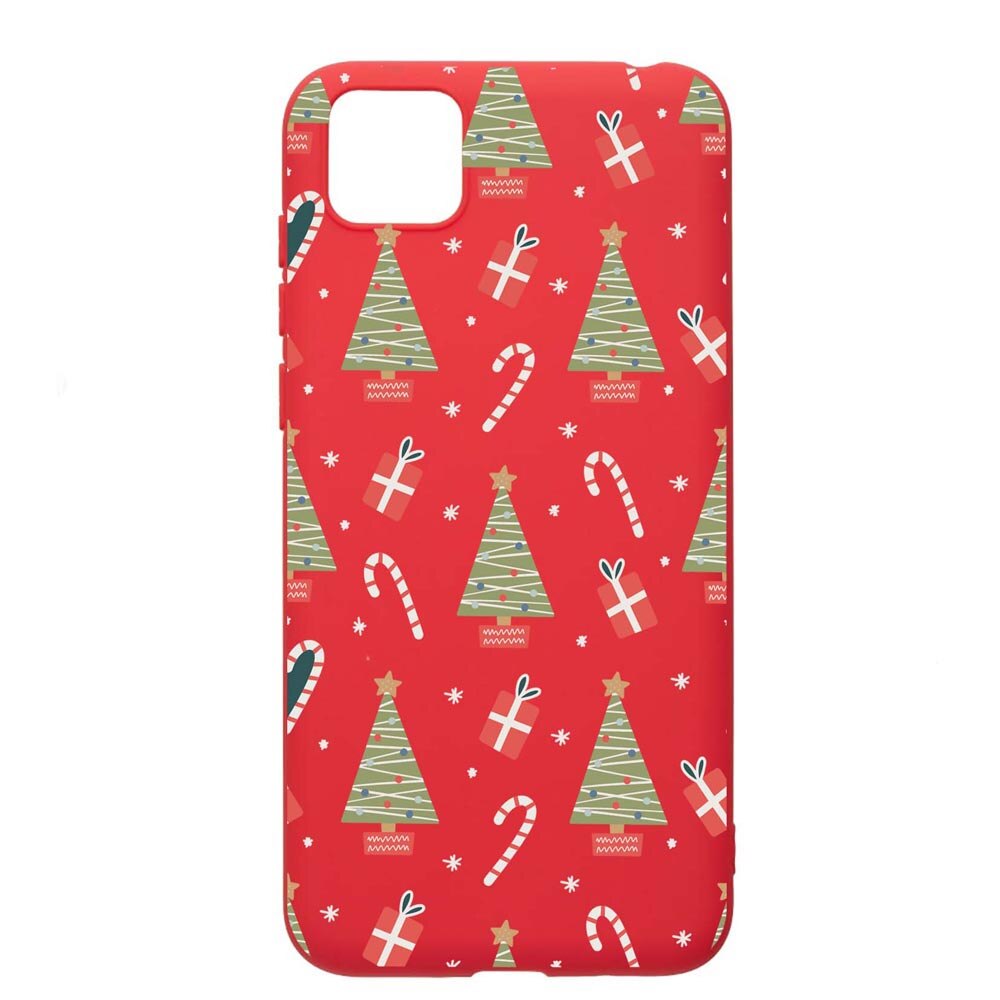 Husa Silicon Compatibila Cu Huawei Y5p, Christmas Pattern, rezistenta la uzura, anti-alunecare, Red, R873