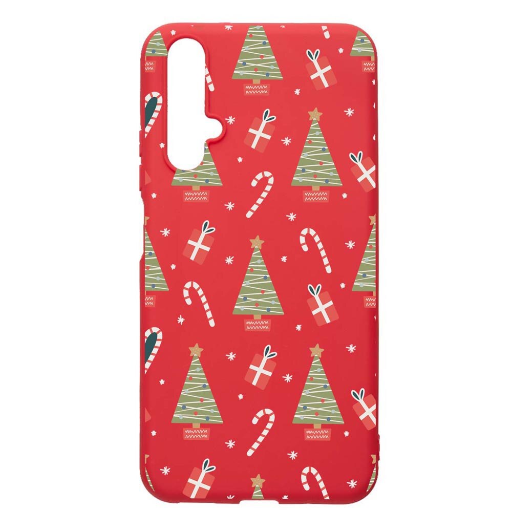 Husa Silicon Compatibila Cu Huawei Nova 5T, Christmas Pattern, rezistenta la uzura, anti-alunecare, Red, R873