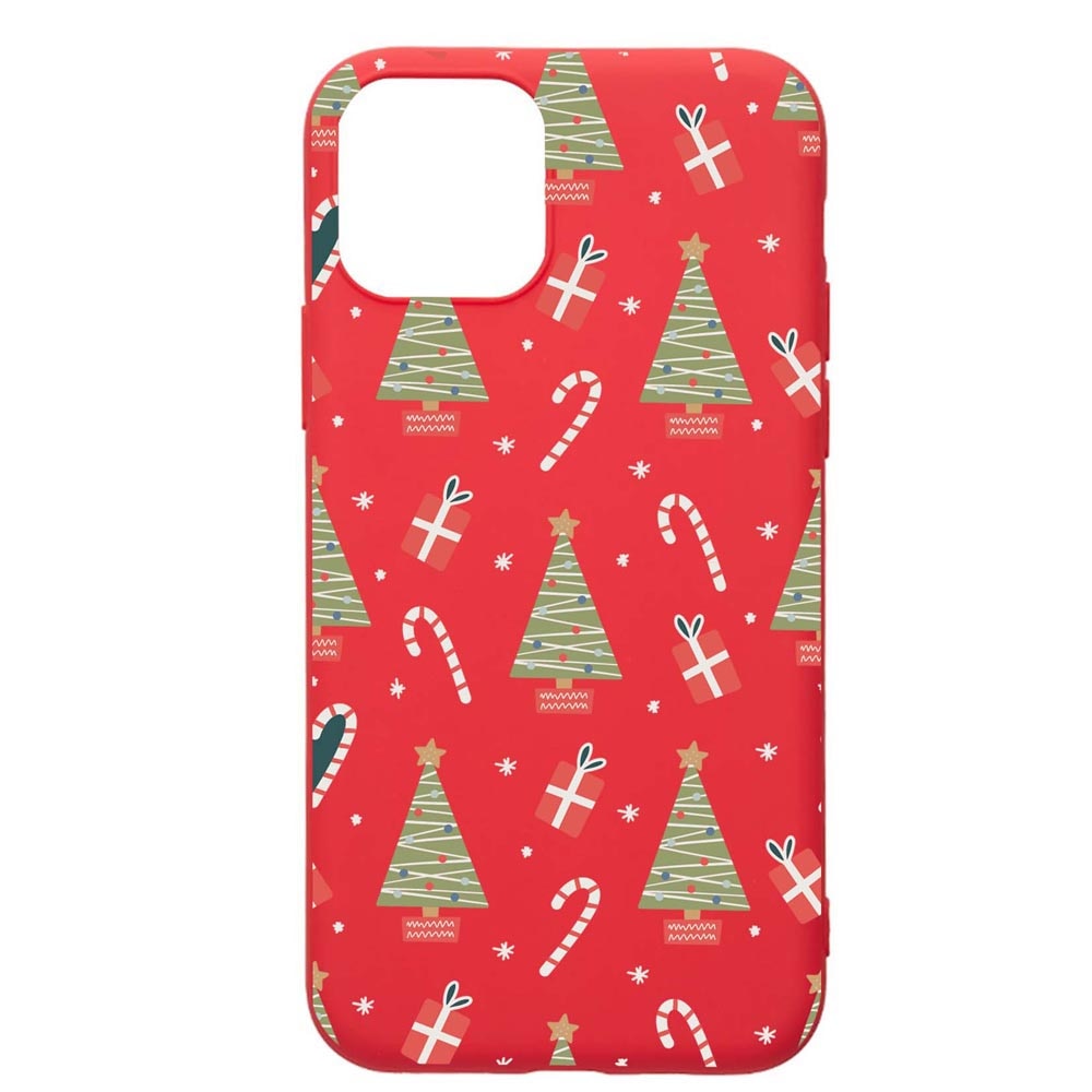 Husa Silicon Compatibila Cu Apple iPhone 12 Pro Max, Christmas Pattern, rezistenta la uzura, anti-alunecare, Red, R873