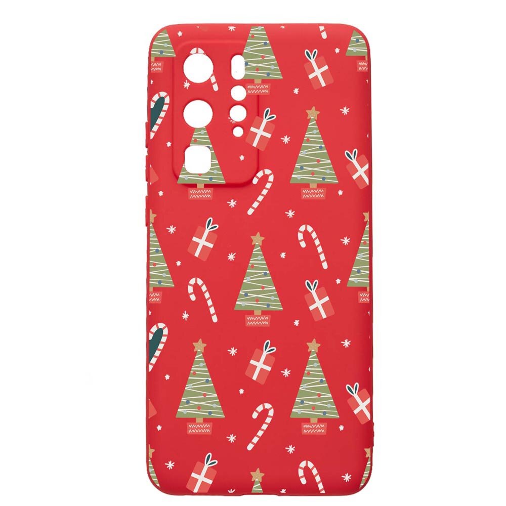 Husa Silicon Compatibila Cu Huawei P40 Pro, Christmas Pattern, rezistenta la uzura, anti-alunecare, Red, R873
