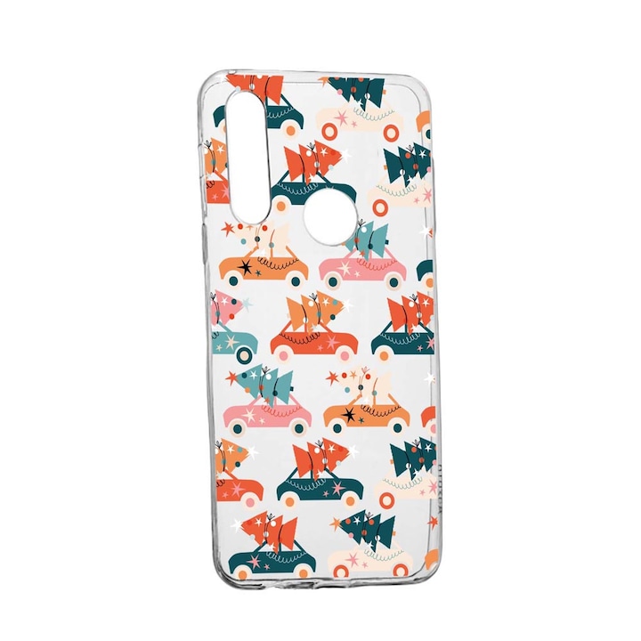 Силиконов калъф, съвместим с Huawei P40 Lite E, Коледен сезон, устойчивост на износване, противоплъзгащ се, 874