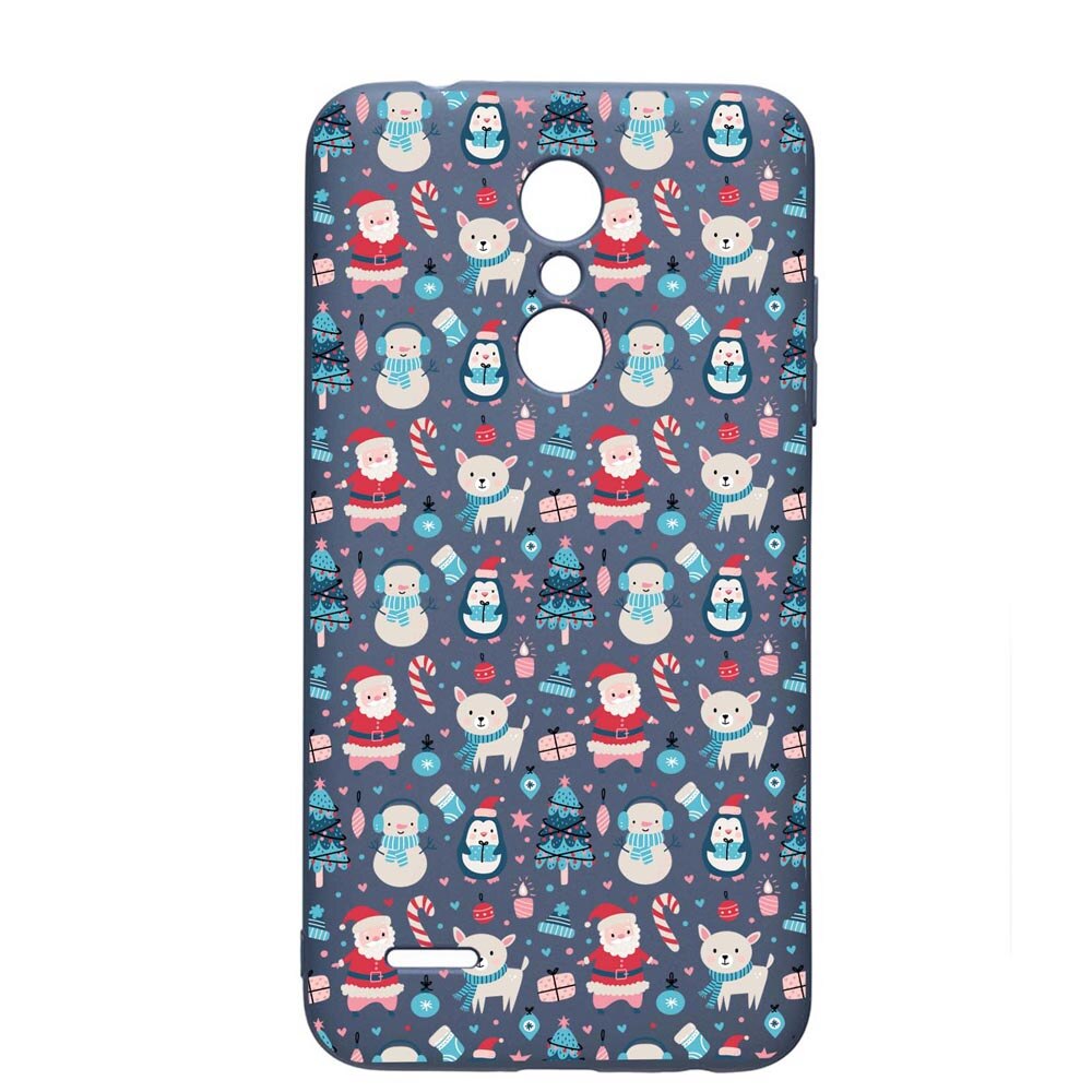 Husa Silicon Compatibila Cu LG K11 / K11 Plus / K10 2018, Christmas Ornaments, rezistenta la uzura, anti-alunecare, AlaskanBlue, AB876