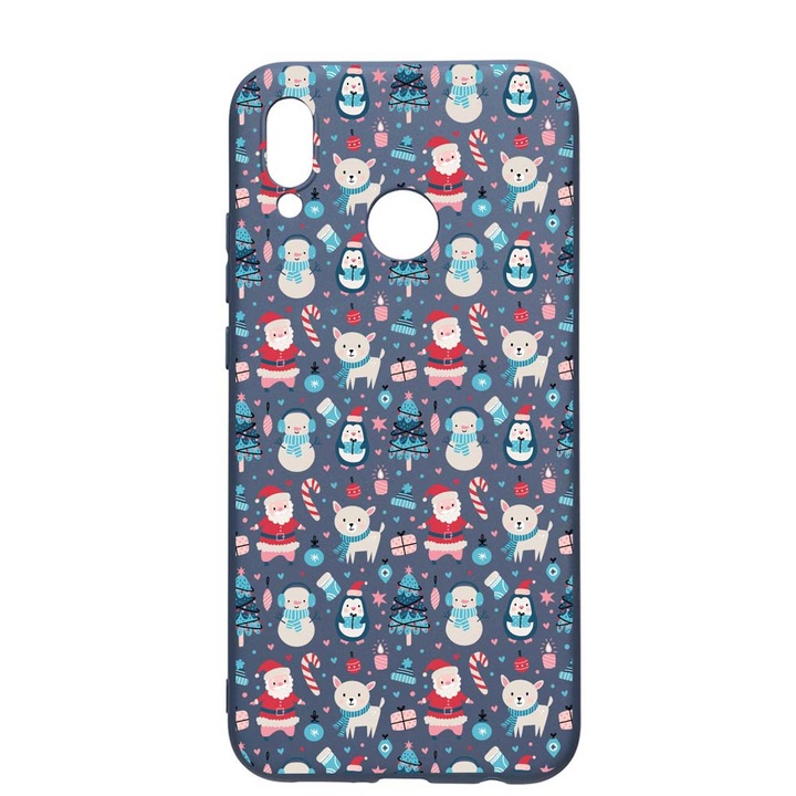 Husa Silicon Compatibila Cu Samsung Galaxy A20, Christmas Ornaments, rezistenta la uzura, anti-alunecare, AlaskanBlue, AB876