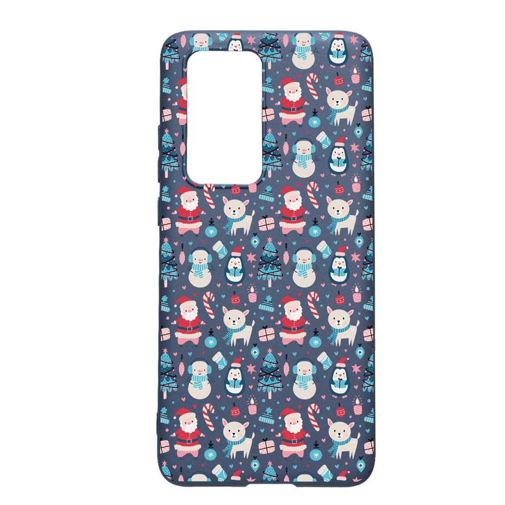 Husa Silicon Compatibila Cu Huawei P40, Christmas Ornaments, rezistenta la uzura, anti-alunecare, AlaskanBlue, AB876