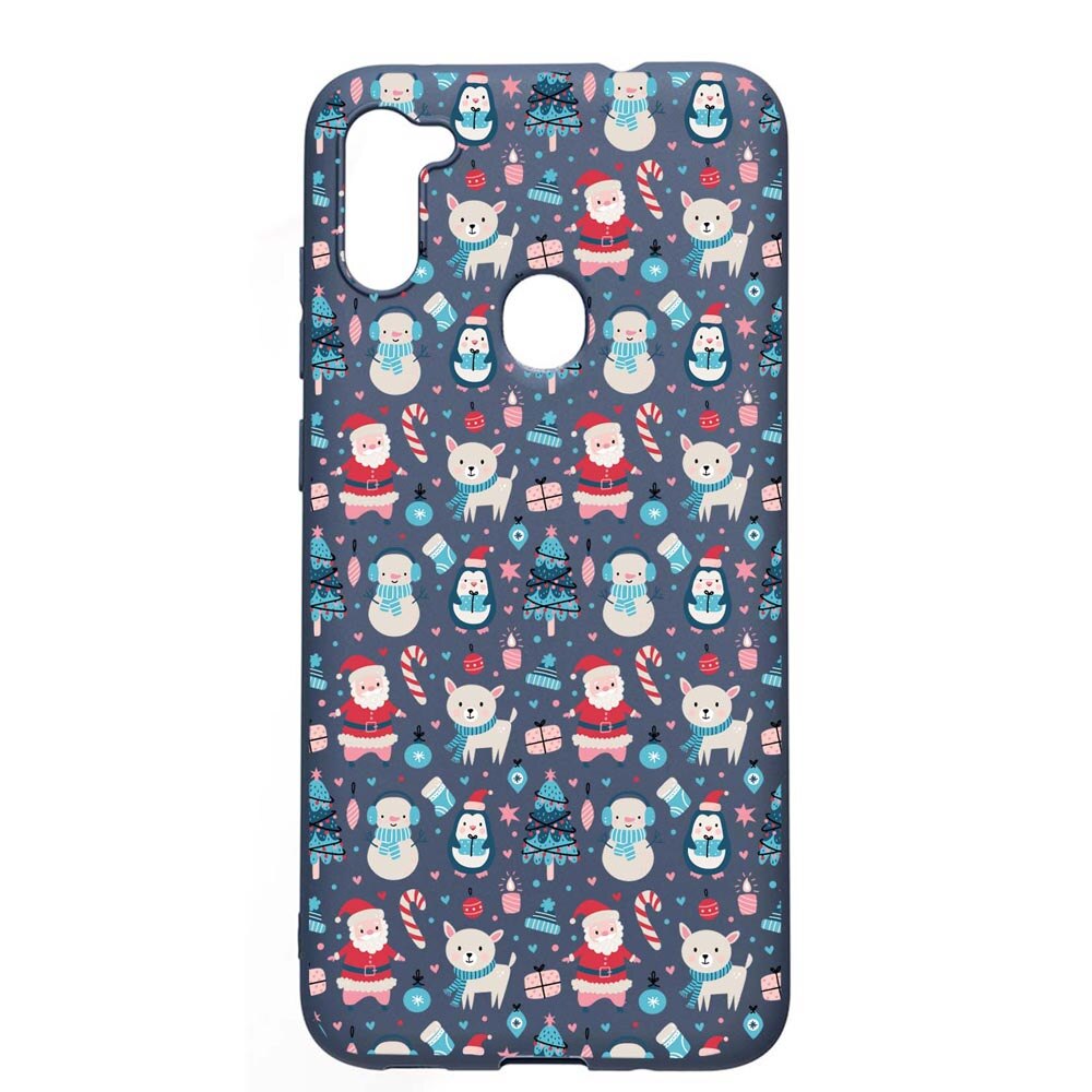 Husa Silicon Compatibila Cu Samsung Galaxy A11, Christmas Ornaments, rezistenta la uzura, anti-alunecare, AlaskanBlue, AB876