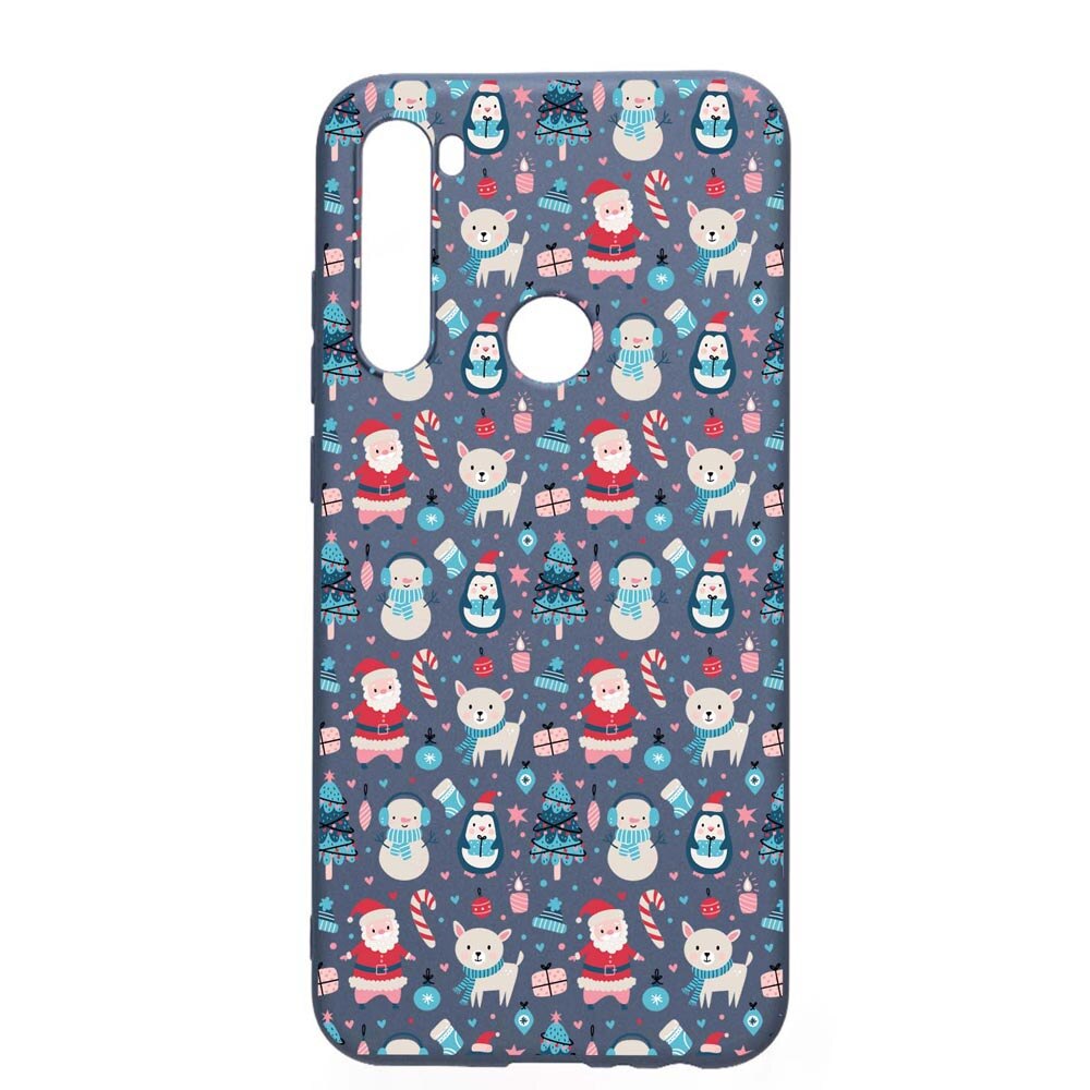 Husa Silicon Compatibila Cu Xiaomi Redmi Note 8T, Christmas Ornaments, rezistenta la uzura, anti-alunecare, AlaskanBlue, AB876