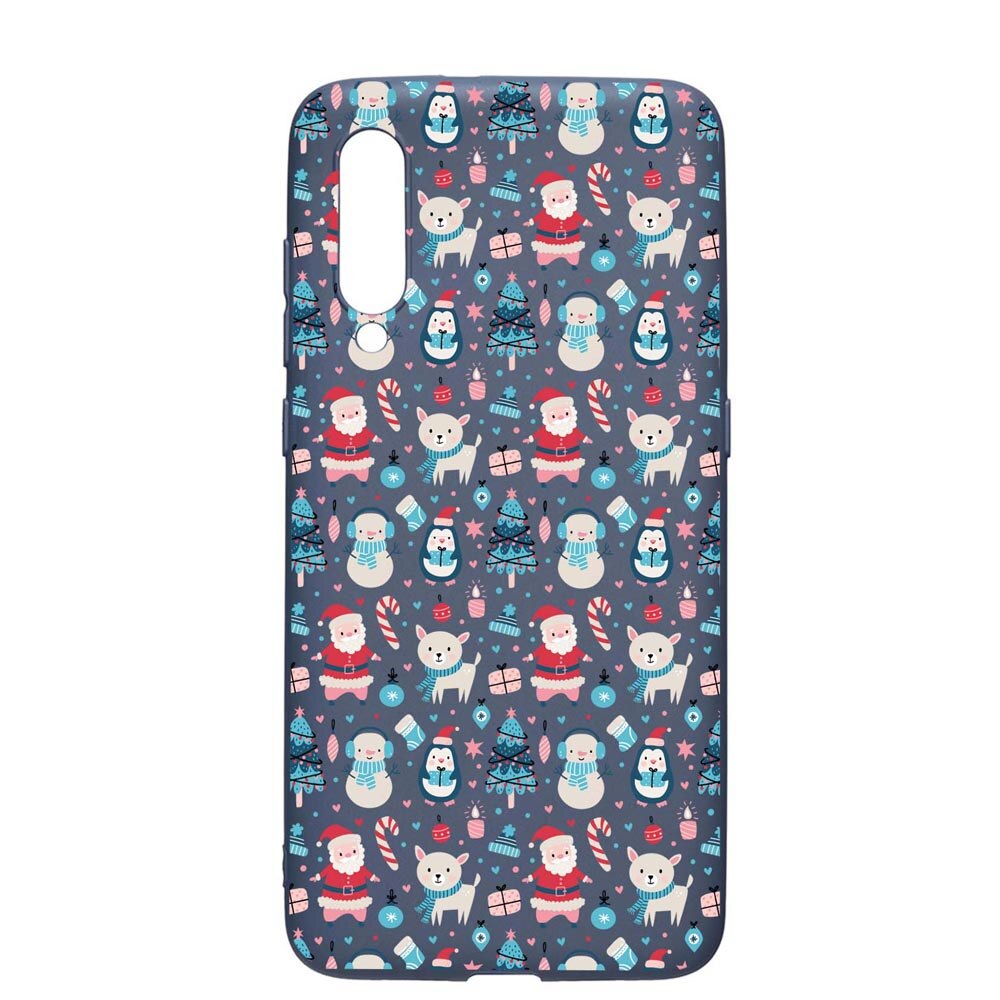 Husa Silicon Compatibila Cu Xiaomi Mi 9, Christmas Ornaments, rezistenta la uzura, anti-alunecare, AlaskanBlue, AB876