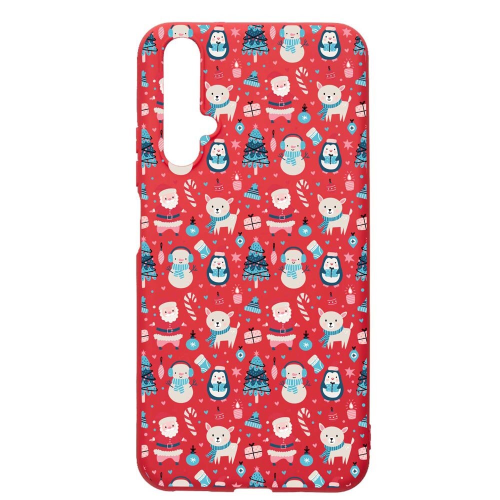 Husa Silicon Compatibila Cu Huawei Nova 5T, Christmas Ornaments, rezistenta la uzura, anti-alunecare, Red, R876