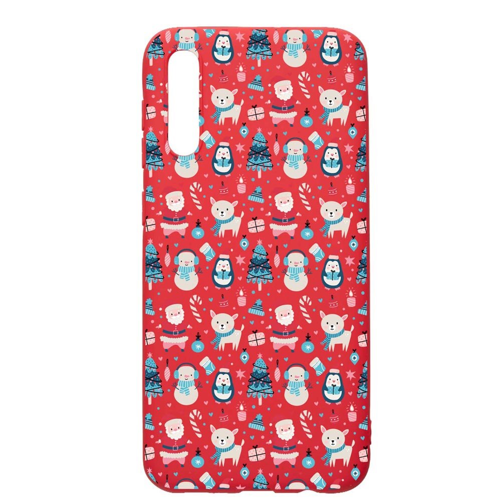 Husa Silicon Compatibila Cu Samsung Galaxy A30s, Christmas Ornaments, rezistenta la uzura, anti-alunecare, Red, R876