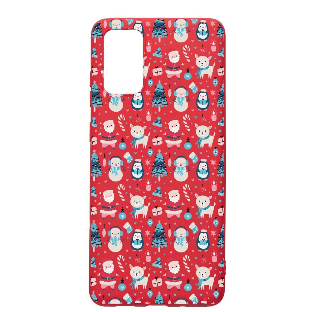 Husa Silicon Compatibila Cu Samsung Galaxy A41, Christmas Ornaments, rezistenta la uzura, anti-alunecare, Red, R876