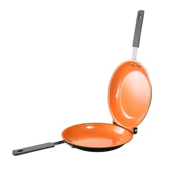 Tigaie dubla pentru clatite Tiessa®, antiaderenta, manere reci, crem, 35 cm Tigaie dubla pentru clatite Tiessa®, antiaderenta, manere reci, crem, 35 cm