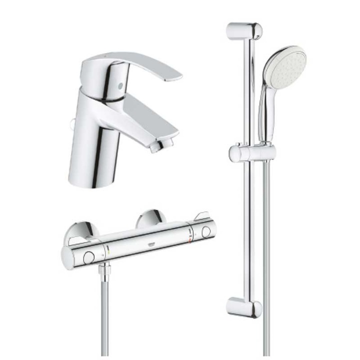 Set complet baterii baie dus cu termostat Grohe Grohtherm 800-Gro115