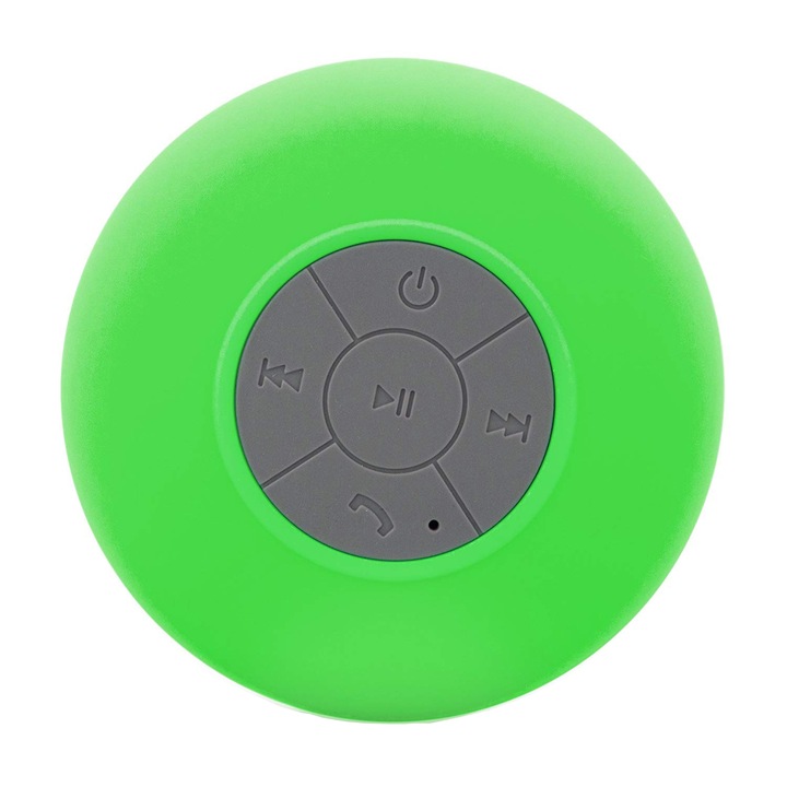 Mini boxa portabila cu Speaker si Bluetooth rezistenta la apa BTS-06, Smartic®, verde