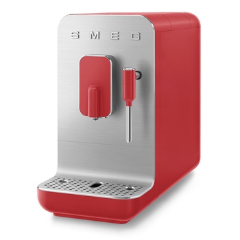 Aparat automat de cafea espresso BCC02RDMEU, alb / rosu, sistem de spumare lapte, Smeg Aparat automat de cafea espresso BCC02RDMEU, alb / rosu, sistem de spumare lapte, Smeg